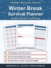 Winter Break Planner for Moms cover